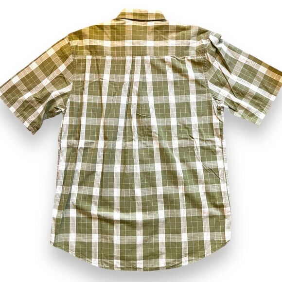 Timberland Men’s Short Sleeve Plaid Button Down Shirt Size medium - Picture 2 of 8